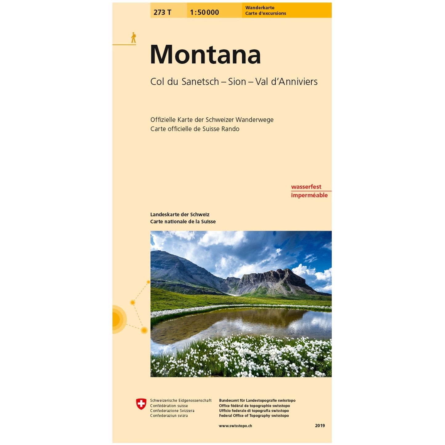Wanderkarten Swiss Topo 1:50000 Wanderkarten Swisstopo 273T Montana 