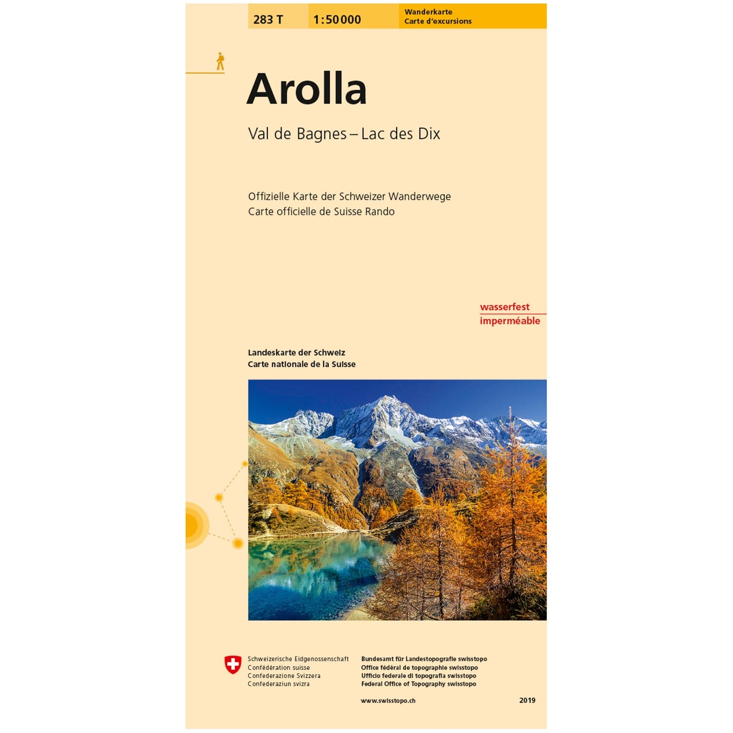 Wanderkarten Swiss Topo 1:50000 Wanderkarten Swisstopo 283T Arolla 