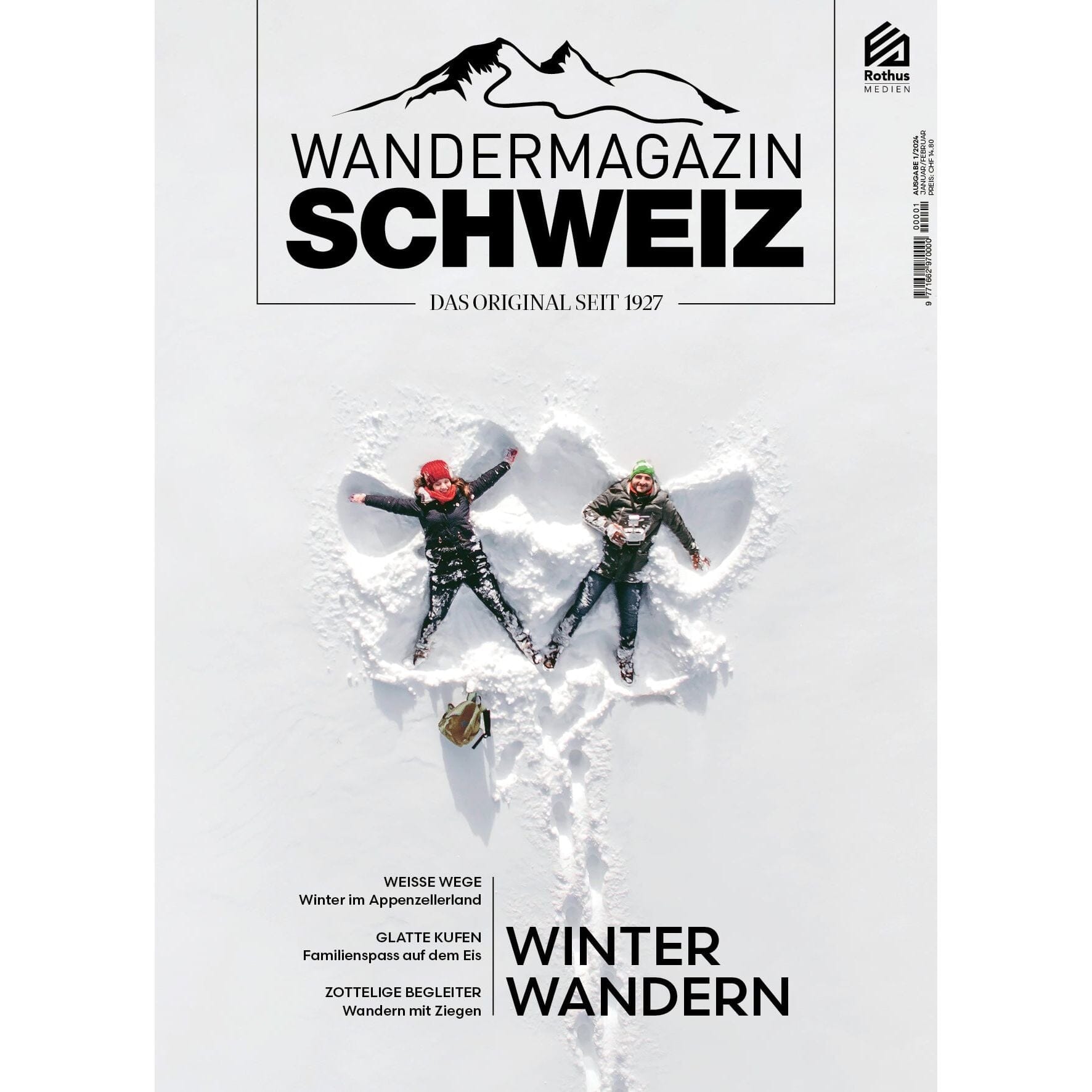 1/2024 Winterwandern Bücher Wandershop Schweiz 