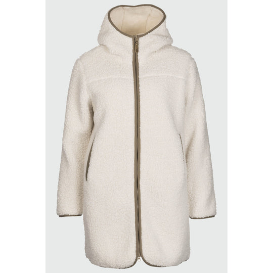 Fiona Damen Sherpa Mantel Fleecemantel Rukka arctic wolf XS 