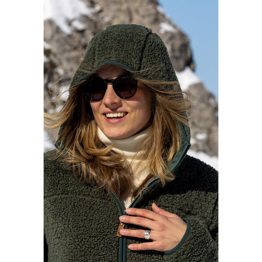 Fiona Damen Sherpa Mantel Fleecemantel Rukka 