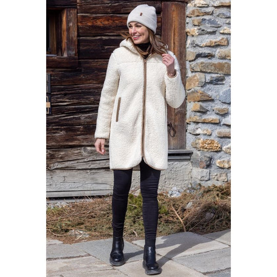 Fiona Damen Sherpa Mantel Fleecemantel Rukka 