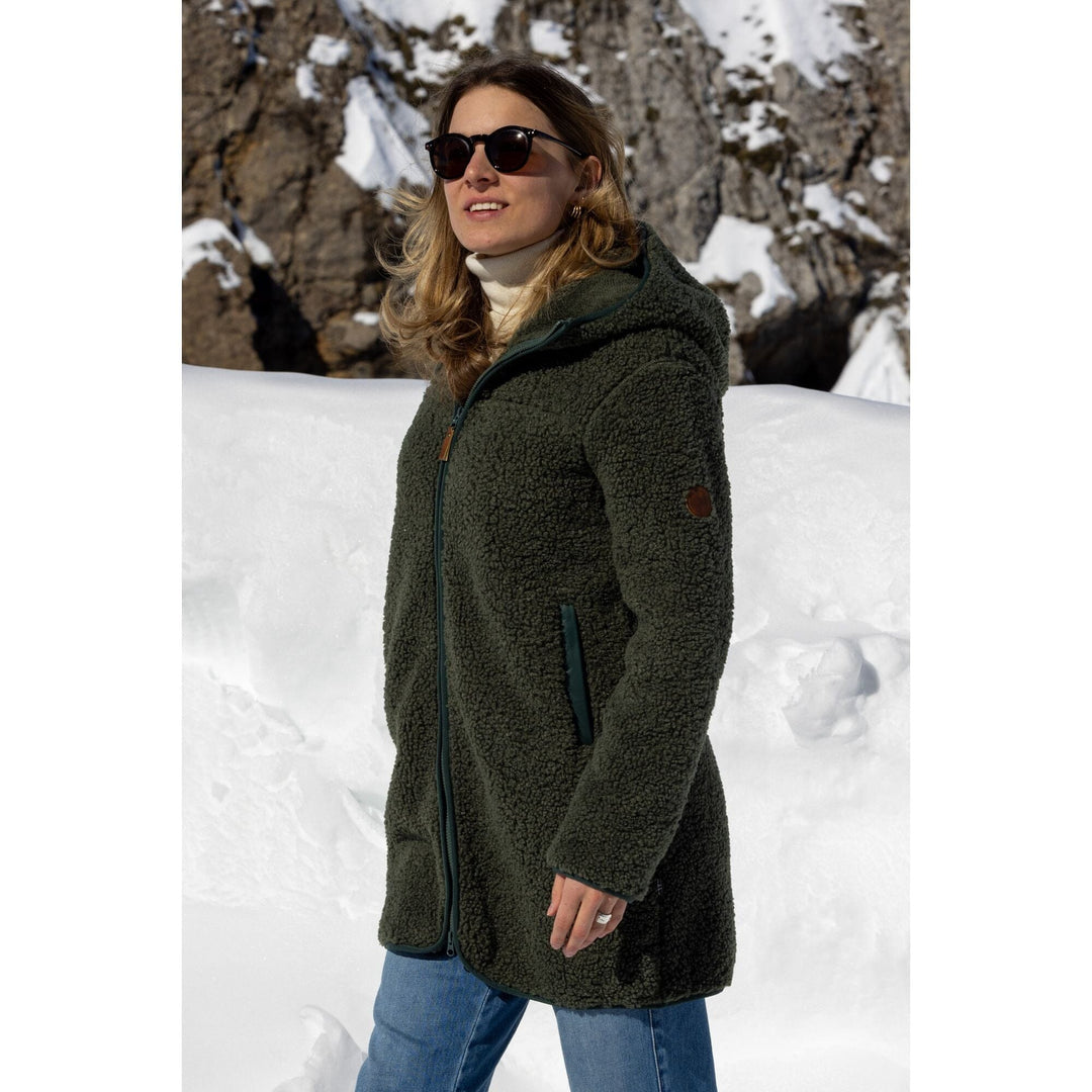 Fiona Damen Sherpa Mantel Fleecemantel Rukka 