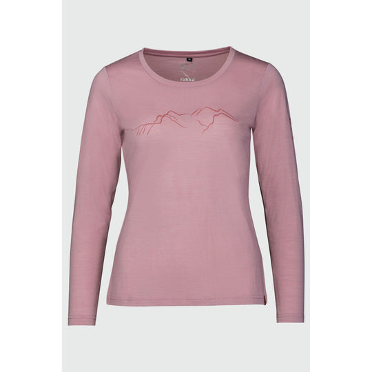 Luisa Merino langarm Shirt Longsleeve Shirt rukka woodrose 34 