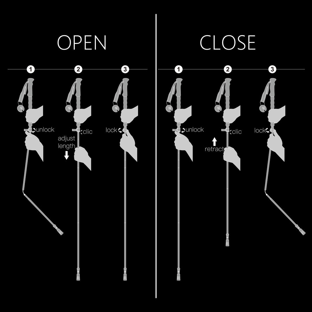 NANUQ PIZ DADO, Trekkingstock aus Carbon Wanderstock Nanuq 