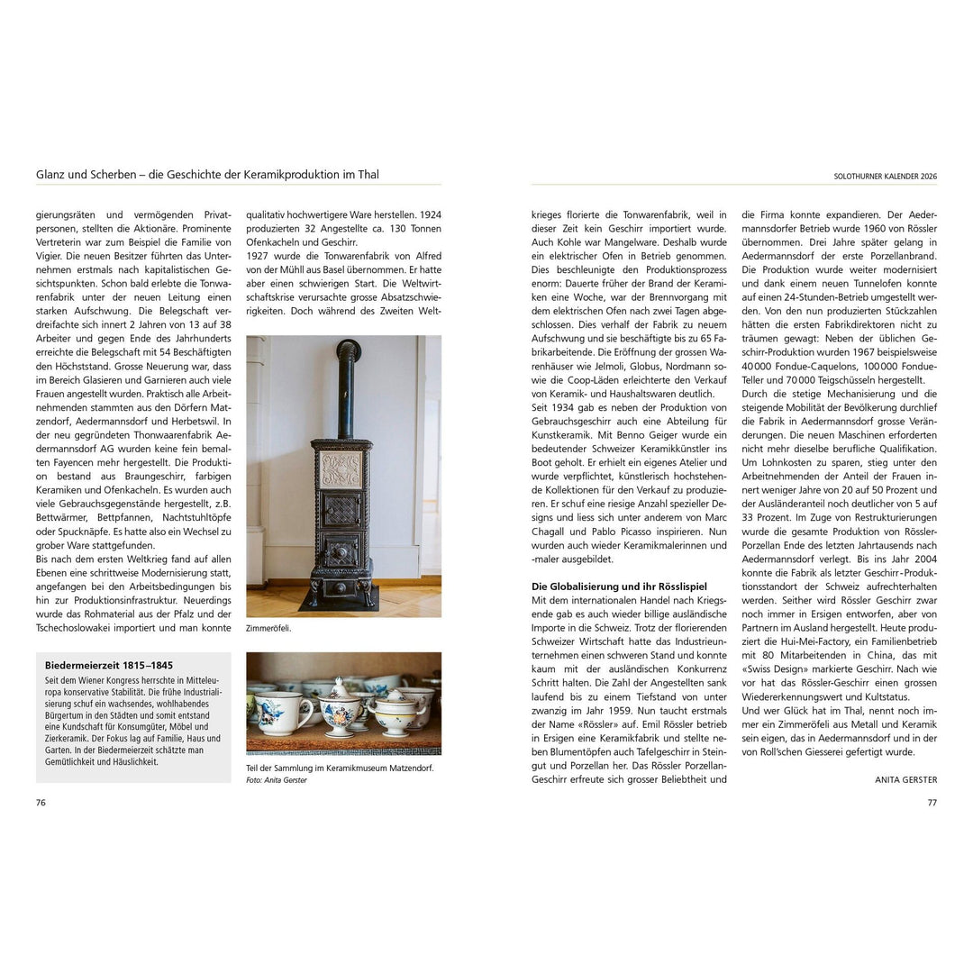 Solothurner Kalender – Agenda 2026 Agenda Rothus Medien AG 