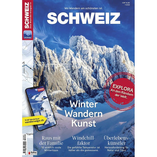 1/2020 Winter Wandern Kunst Wandershop Schweiz 