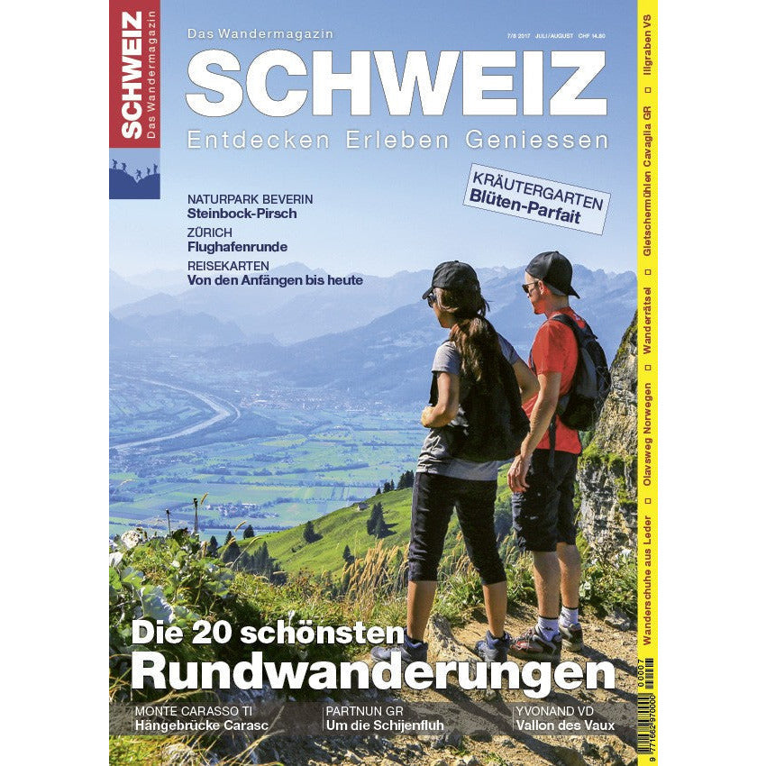7-8/2017 Die 20 schönsten Rundwanderungen Wandershop Schweiz 