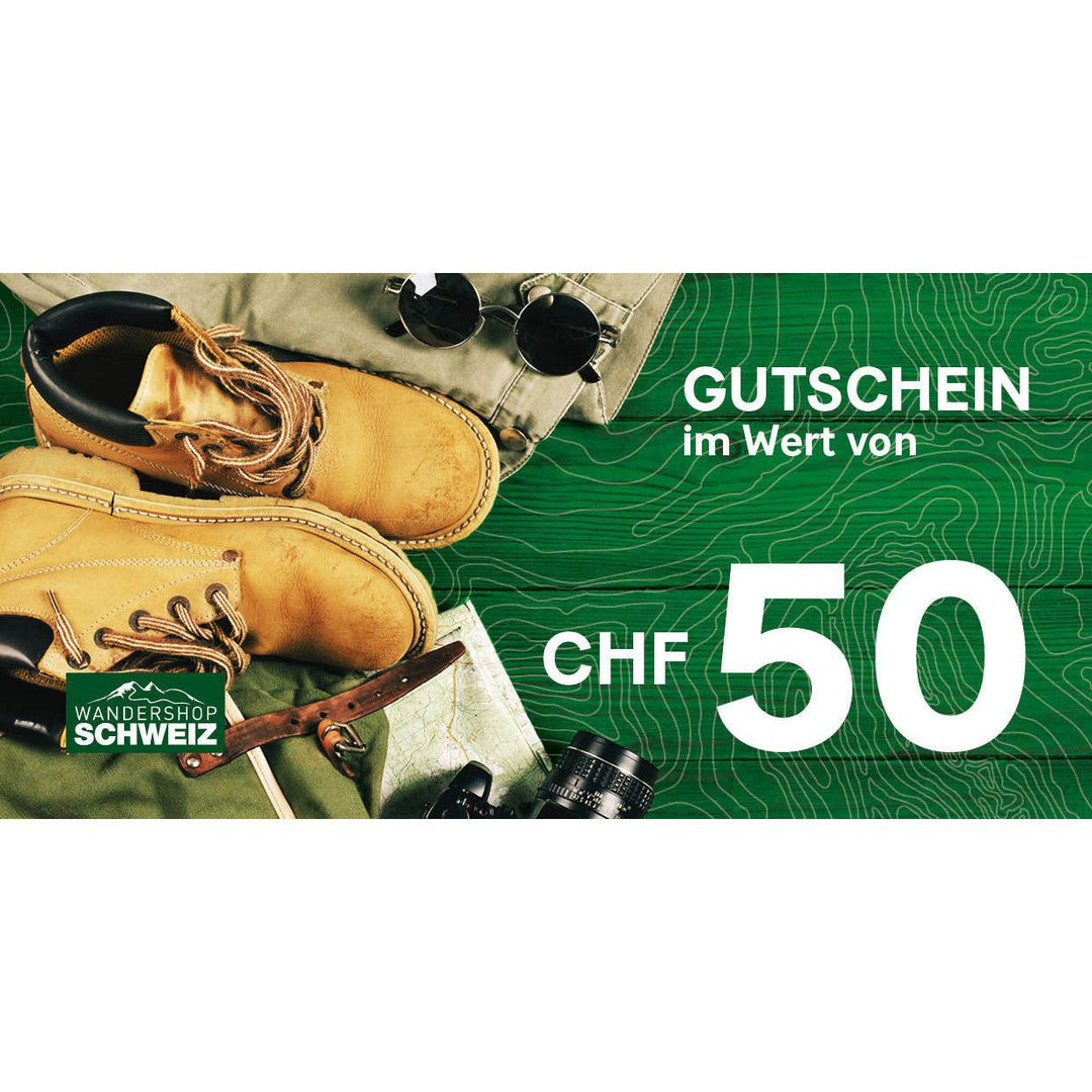 Gutschein im Wert von Wandershop Schweiz 
