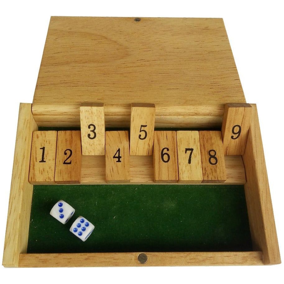 Holzspiel Shut the box Spiel und Spass AS Games 
