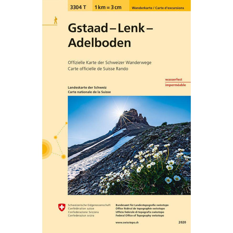 Wanderkarten Swiss Topo 1:33 333 Swisstopo 3304T Gstaad-Lenk-Adelboden 