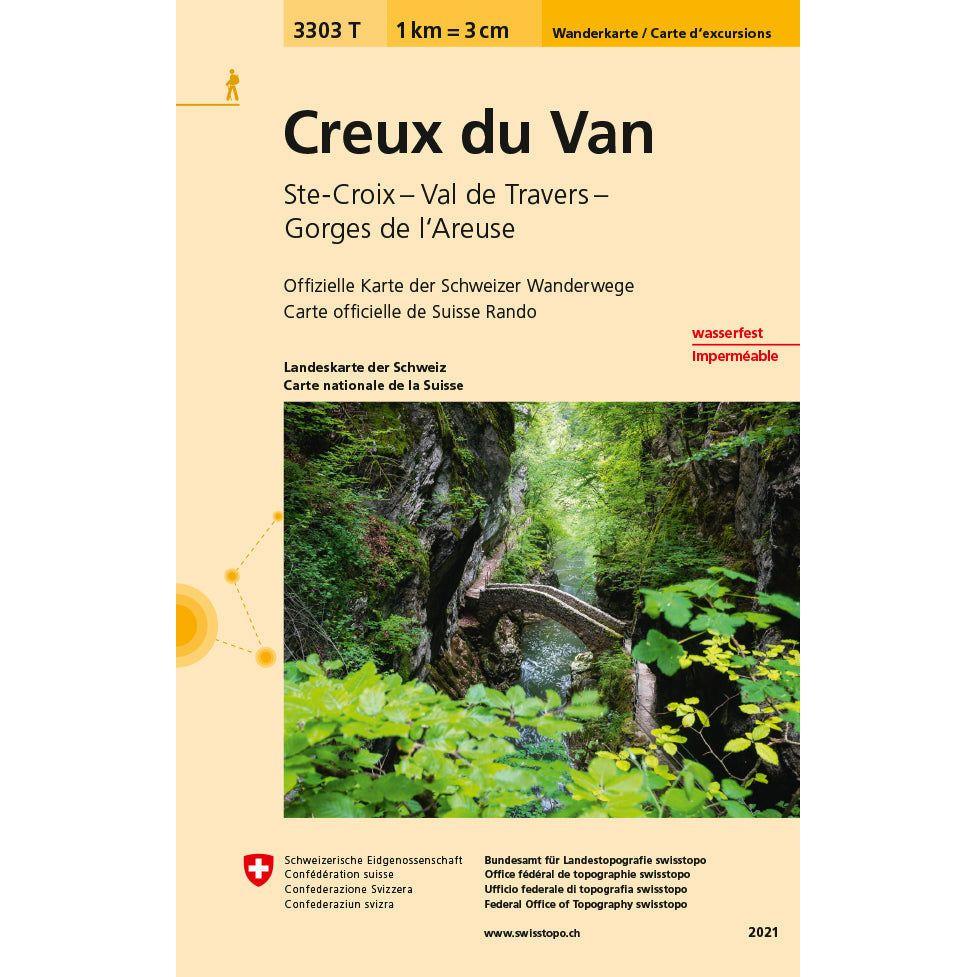 Wanderkarten Swiss Topo 1:33 333 Swisstopo 3303T Creux du Van 