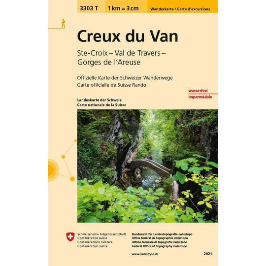 Wanderkarten Swiss Topo 1:33 333 Swisstopo 3303T Creux du Van 