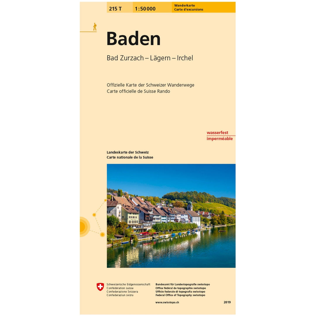 Wanderkarten Swiss Topo 1:50000 Wanderkarten Swisstopo 215T Baden 