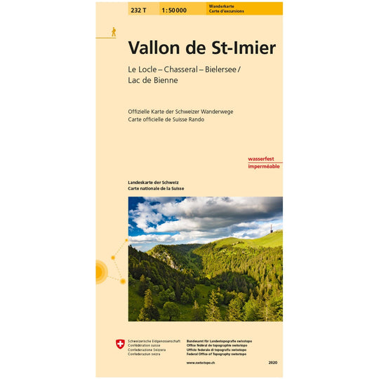 Wanderkarten Swiss Topo 1:50000 Wanderkarten Swisstopo 232T Vallon de St-Imier 