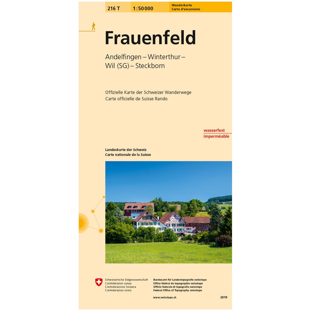 Wanderkarten Swiss Topo 1:50000 Wanderkarten Swisstopo 216T Frauenfeld 