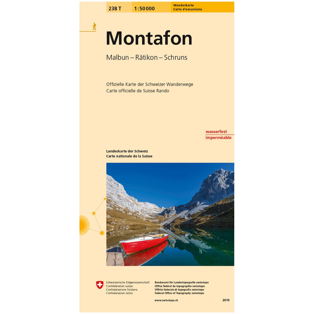 Wanderkarten Swiss Topo 1:50000 Wanderkarten Swisstopo 238T Montafon 