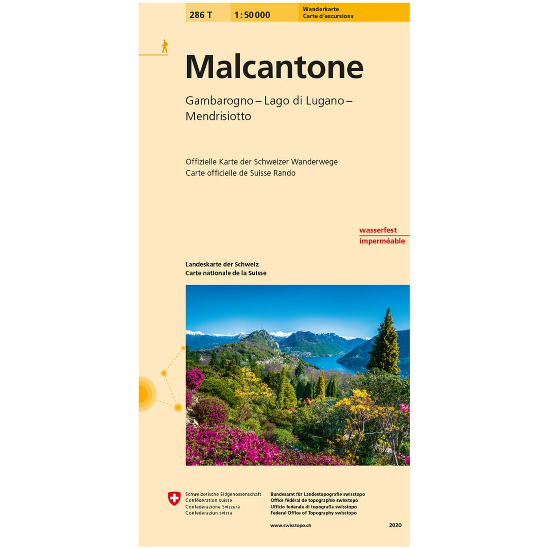 Wanderkarten Swiss Topo 1:50000 Wanderkarten Swisstopo 286T Malcantone 