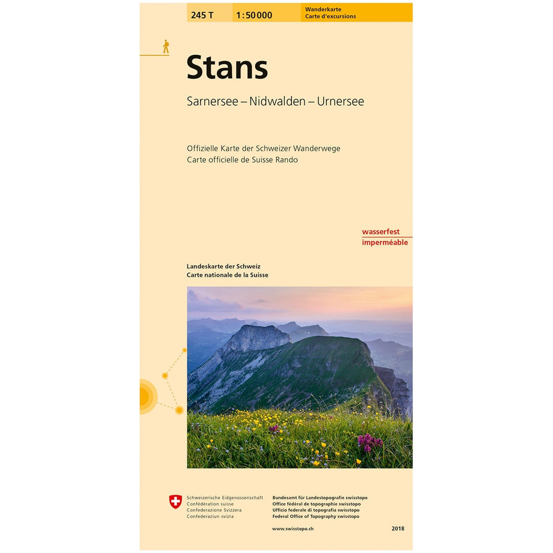 Wanderkarten Swiss Topo 1:50000 Wanderkarten Swisstopo 245T Stans 