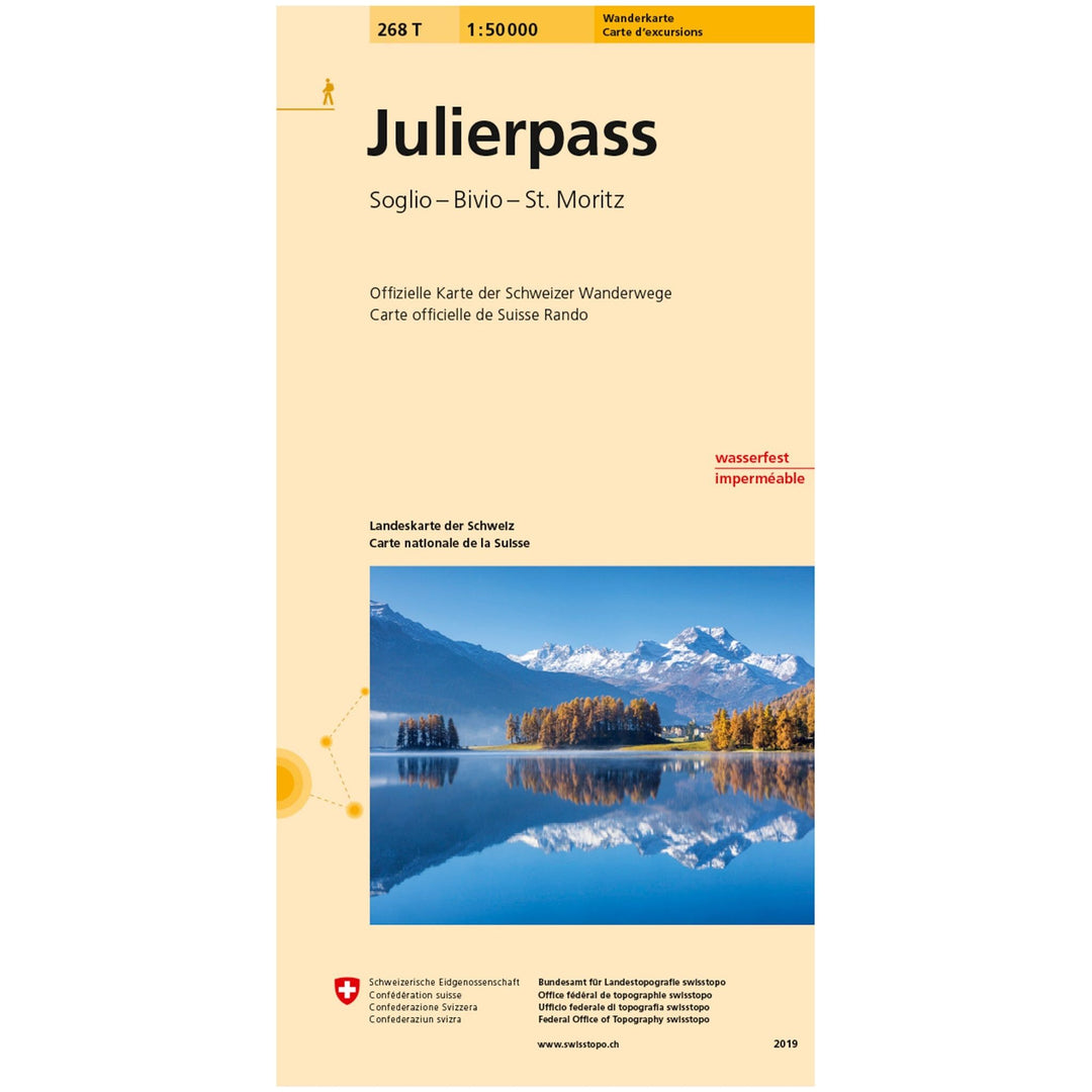 Wanderkarten Swiss Topo 1:50000 Wanderkarten Swisstopo 268T Julierpass 