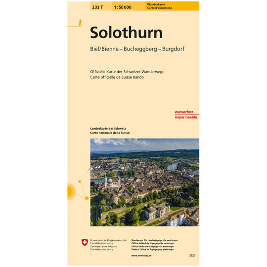 Wanderkarten Swiss Topo 1:50000 Wanderkarten Swisstopo 233T Solothurn 