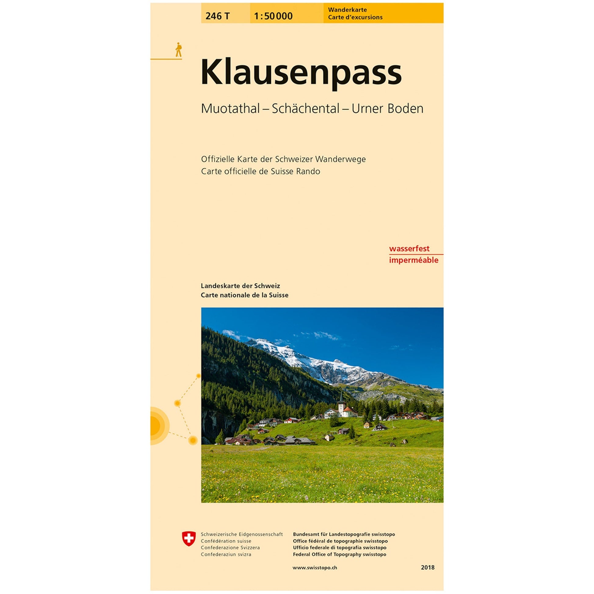 Wanderkarten Swiss Topo 1:50000 Wanderkarten Swisstopo 246T Klausenpass 