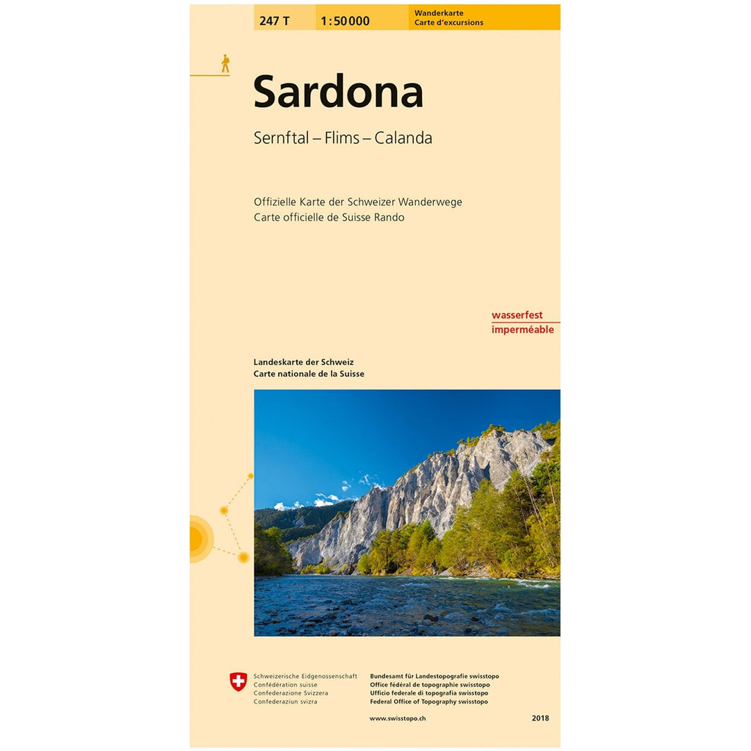 Wanderkarten Swiss Topo 1:50000 Wanderkarten Swisstopo 247T Sardona 