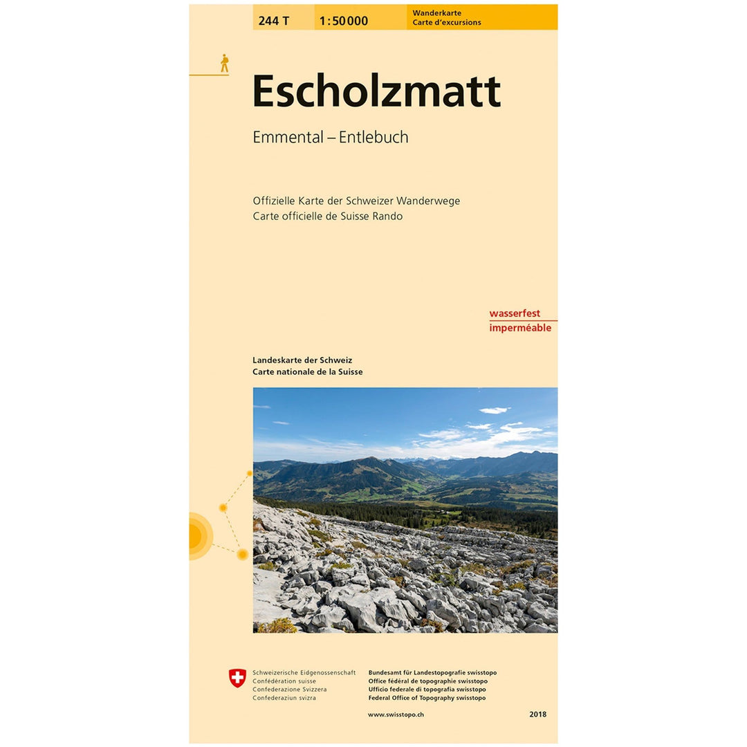 Wanderkarten Swiss Topo 1:50000 Wanderkarten Swisstopo 244T Escholzmatt 