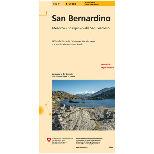 Wanderkarten Swiss Topo 1:50000 Wanderkarten Swisstopo 267T San Bernadino 
