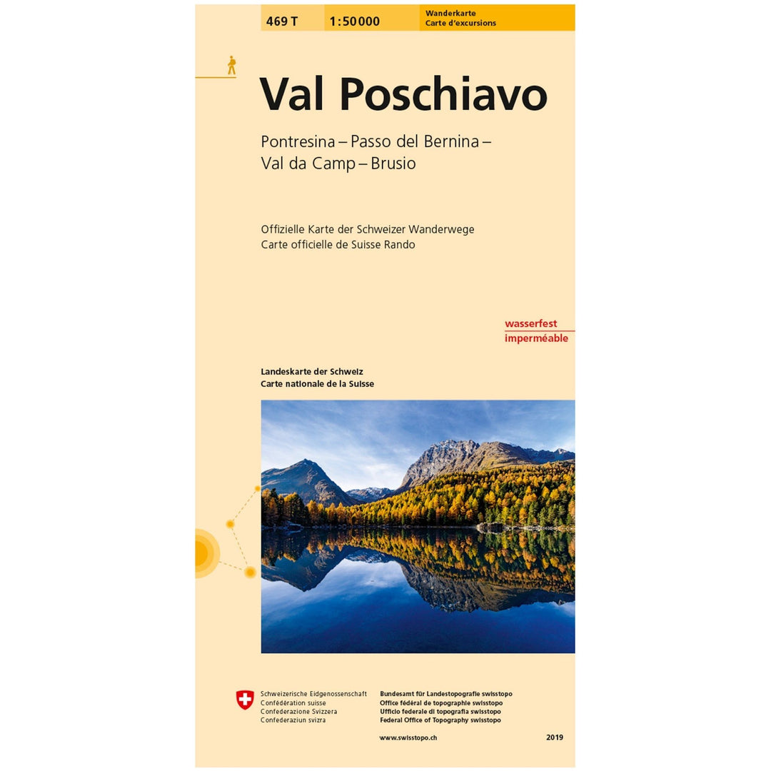 Wanderkarten Swiss Topo 1:50000 Wanderkarten Swisstopo 469T Val Poschiavo 