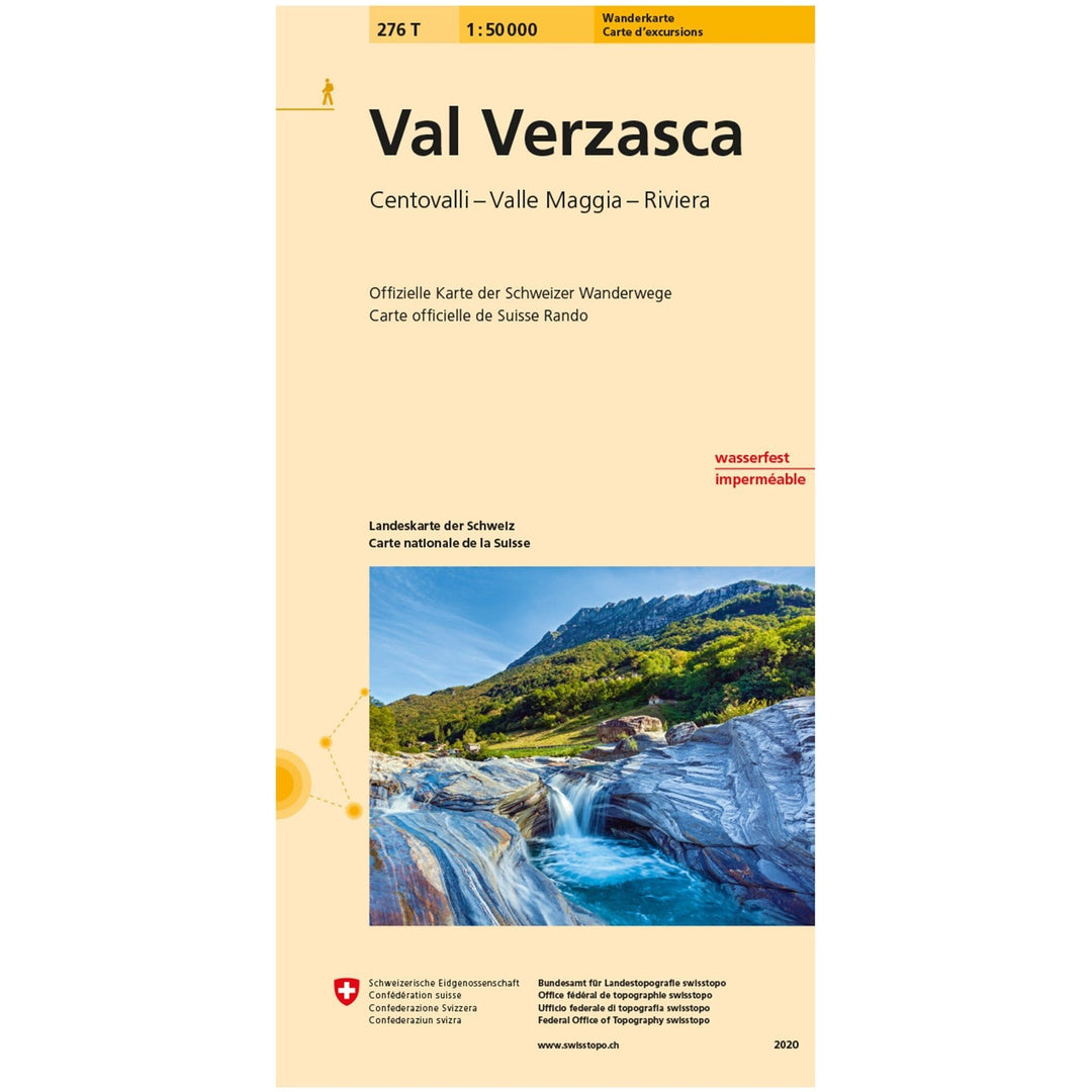 Wanderkarten Swiss Topo 1:50000 Wanderkarten Swisstopo 276T Val Verzasca 