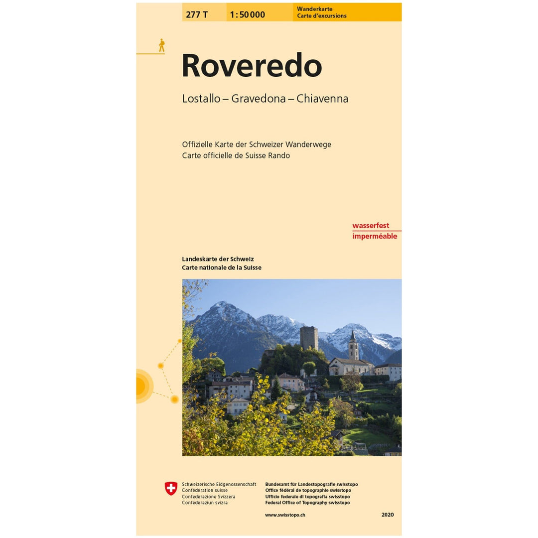 Wanderkarten Swiss Topo 1:50000 Wanderkarten Swisstopo 277T Roveredo 