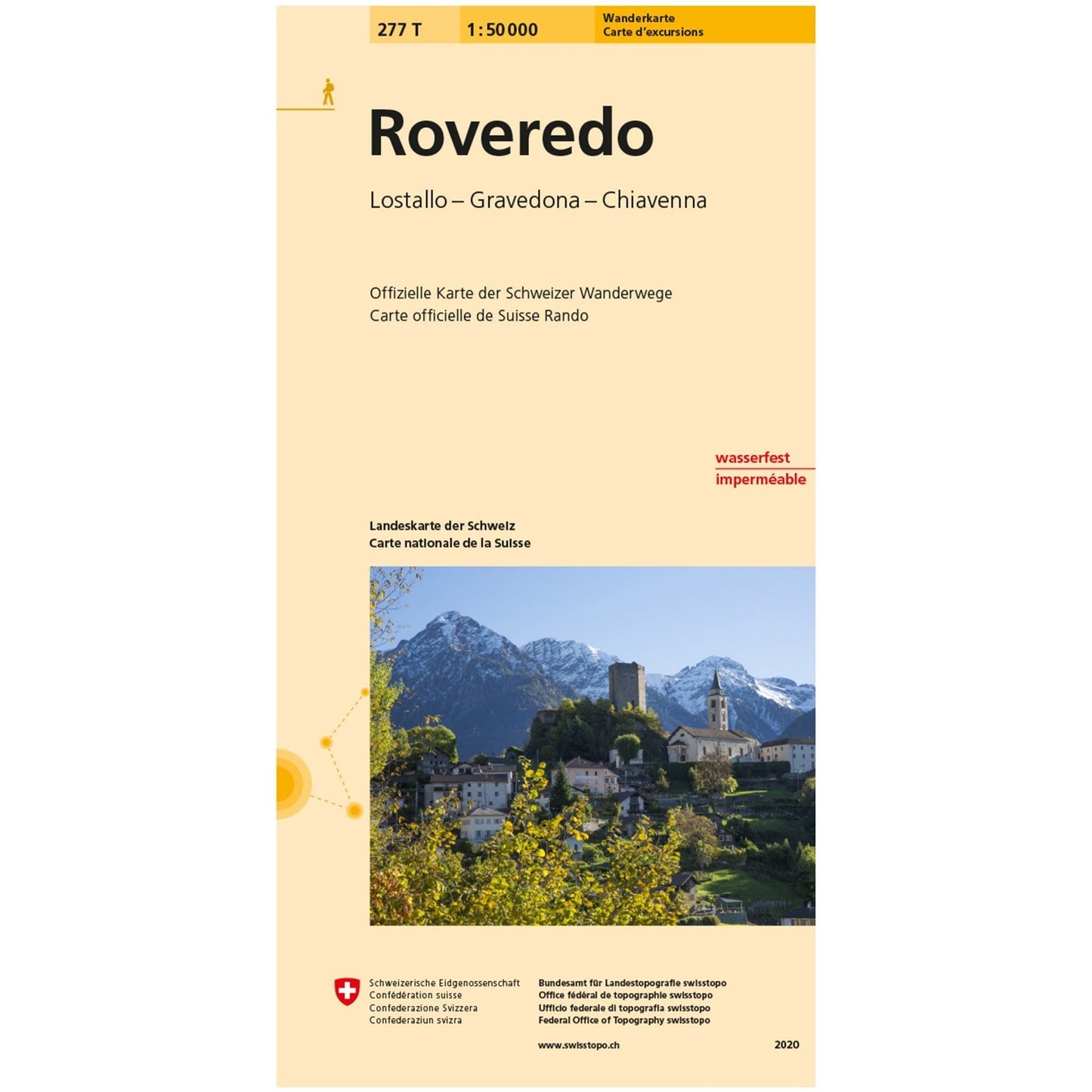 Wanderkarten Swiss Topo 1:50000 Wanderkarten Swisstopo 277T Roveredo 