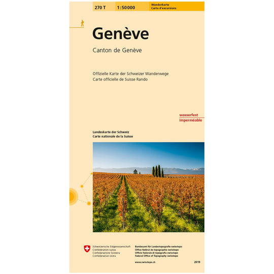 Wanderkarten Swiss Topo 1:50000 Wanderkarten Swisstopo 270T Geneve 