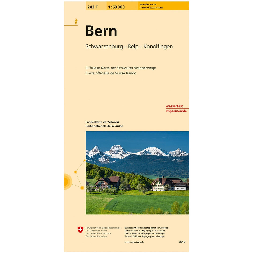Wanderkarten Swiss Topo 1:50000 Wanderkarten Swisstopo 243T Bern 