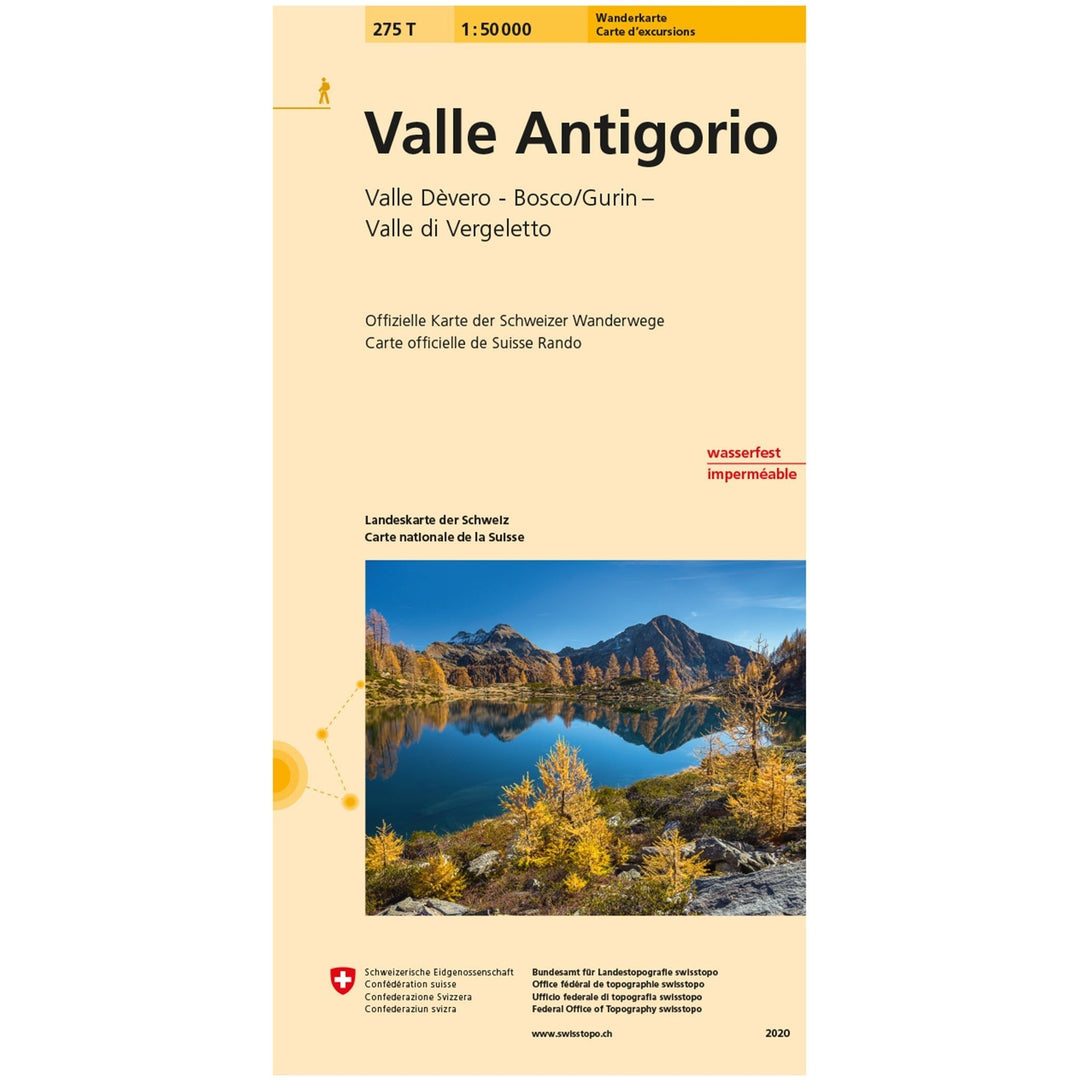 Wanderkarten Swiss Topo 1:50000 Wanderkarten Swisstopo 275T Valle Antigorio 