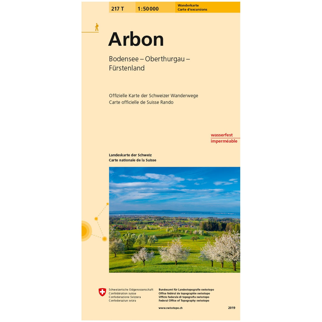 Wanderkarten Swiss Topo 1:50000 Wanderkarten Swisstopo 217T Arbon 
