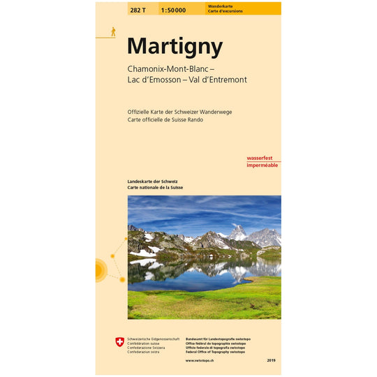 Wanderkarten Swiss Topo 1:50000 Wanderkarten Swisstopo 282T Martigny 