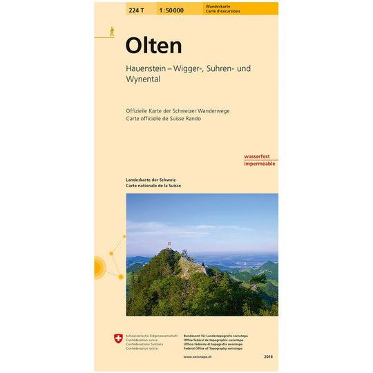 Wanderkarten Swiss Topo 1:50000 Wanderkarten Swisstopo 224T Olten 