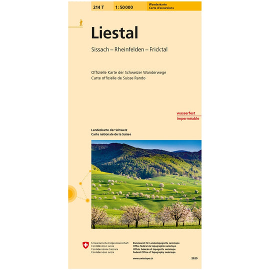 Wanderkarten Swiss Topo 1:50000 Wanderkarten Swisstopo 214T Liestal 