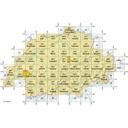 Wanderkarten Swiss Topo 1:50000 Wanderkarten Swisstopo 