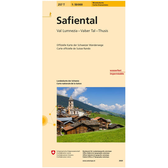 Wanderkarten Swiss Topo 1:50000 Wanderkarten Swisstopo 257T Safiental 